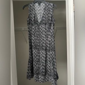 H&M black & white dress with zipper, 10